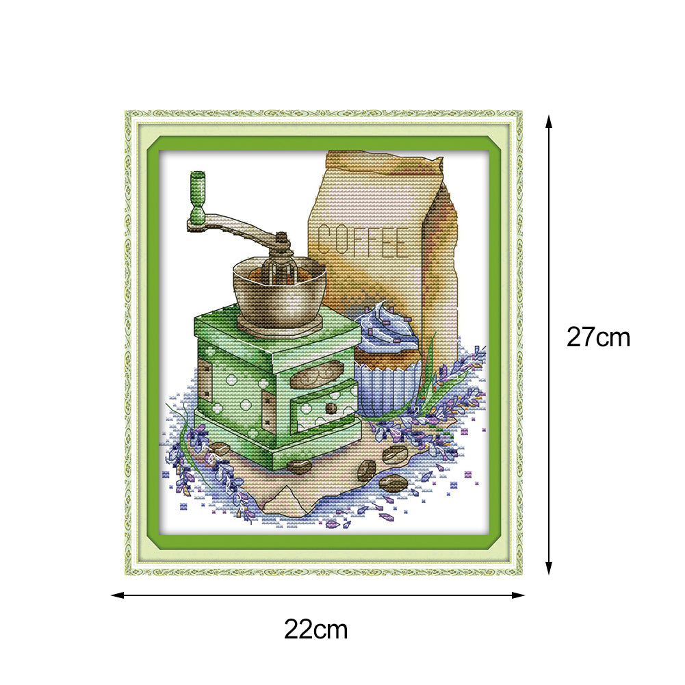 Coffee- 14CT Stamped Cross Stitch 27*22CM