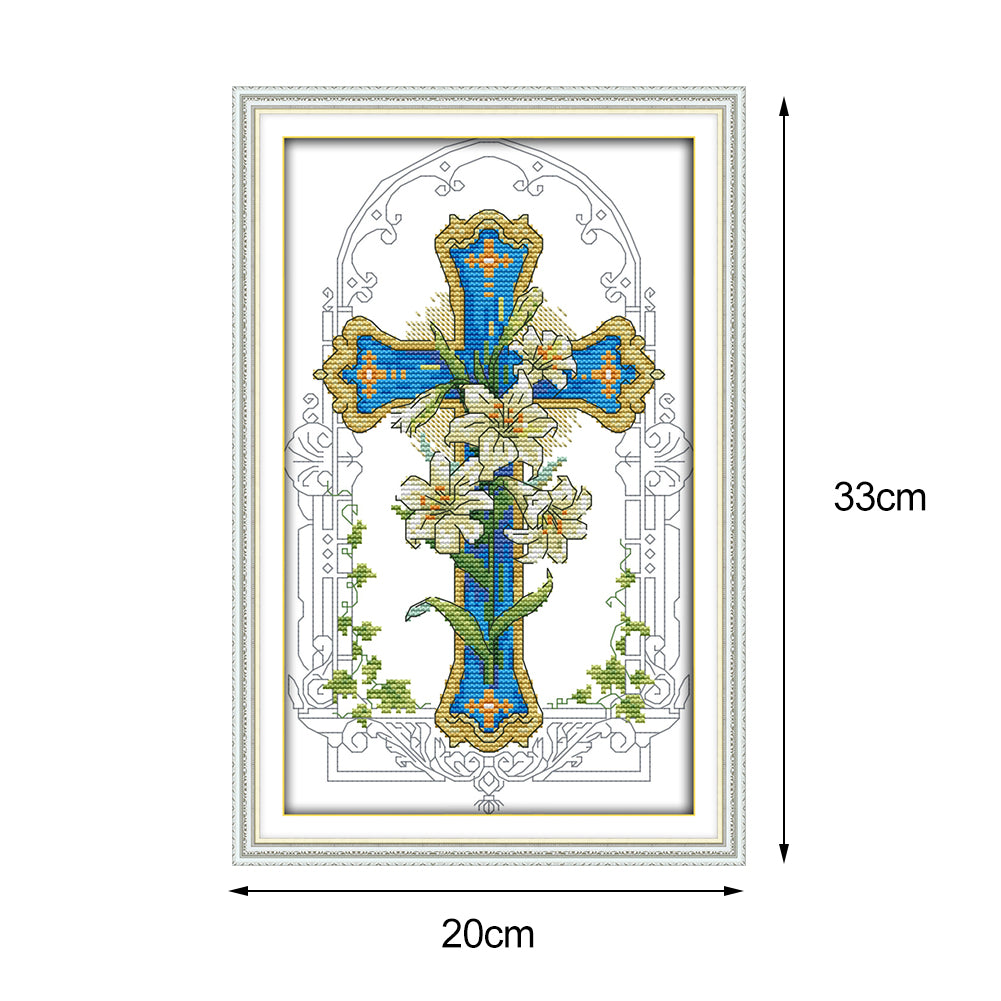 Lily - 14CT Stamped Cross Stitch 33*20CM