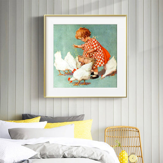 Girl - Full Round Drill Diamond Painting 30*30CM