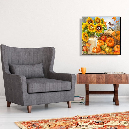 Sunflower Pumpkin - Full Round Drill Diamond Painting 30*30CM