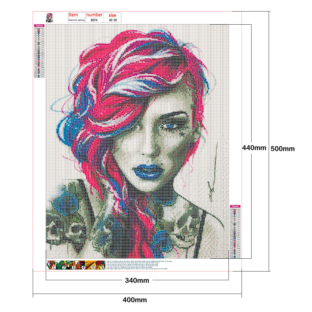 Woman - Full Round Drill Diamond Painting 40*50CM
