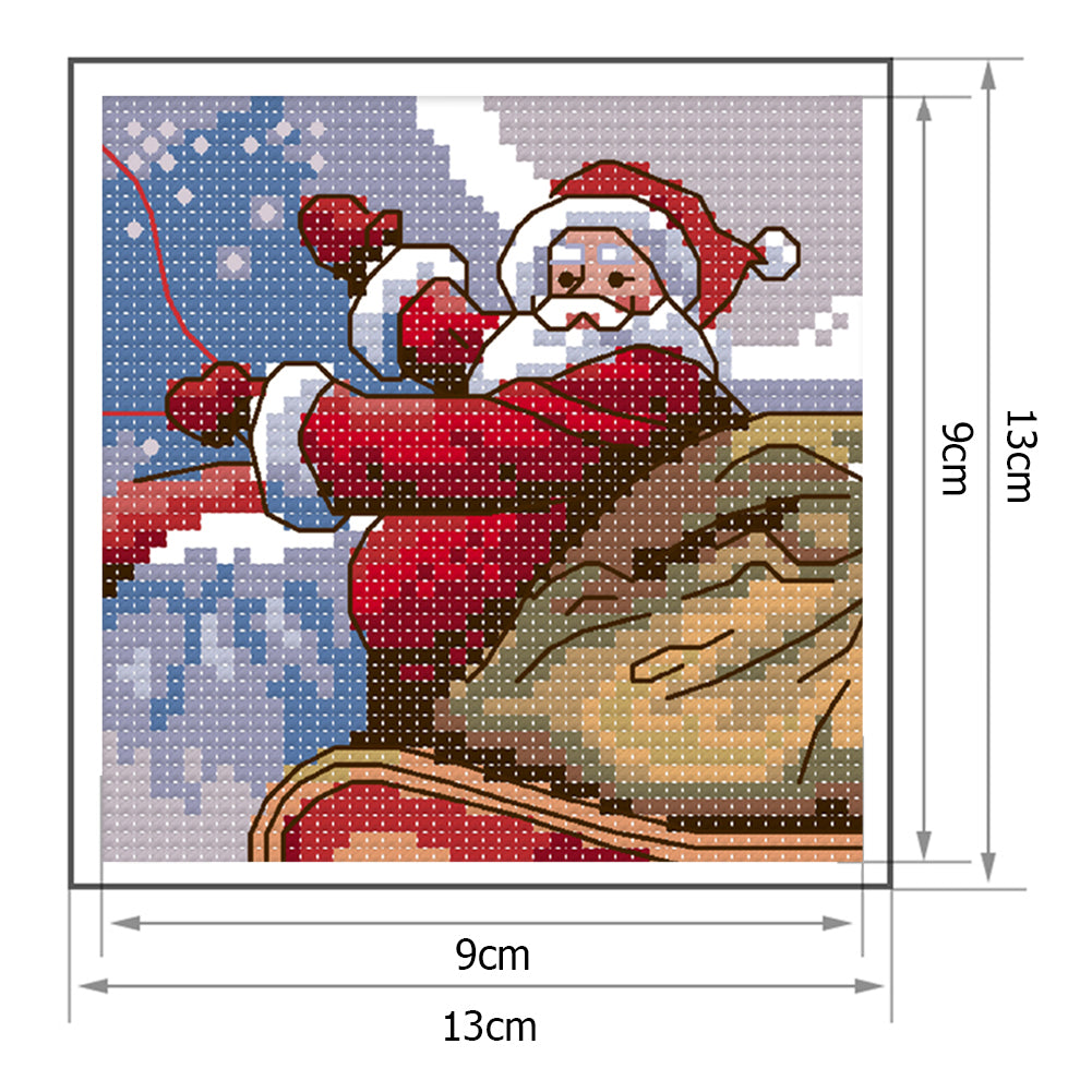 Santa Claus - 14CT Stamped Cross Stitch 13*13CM
