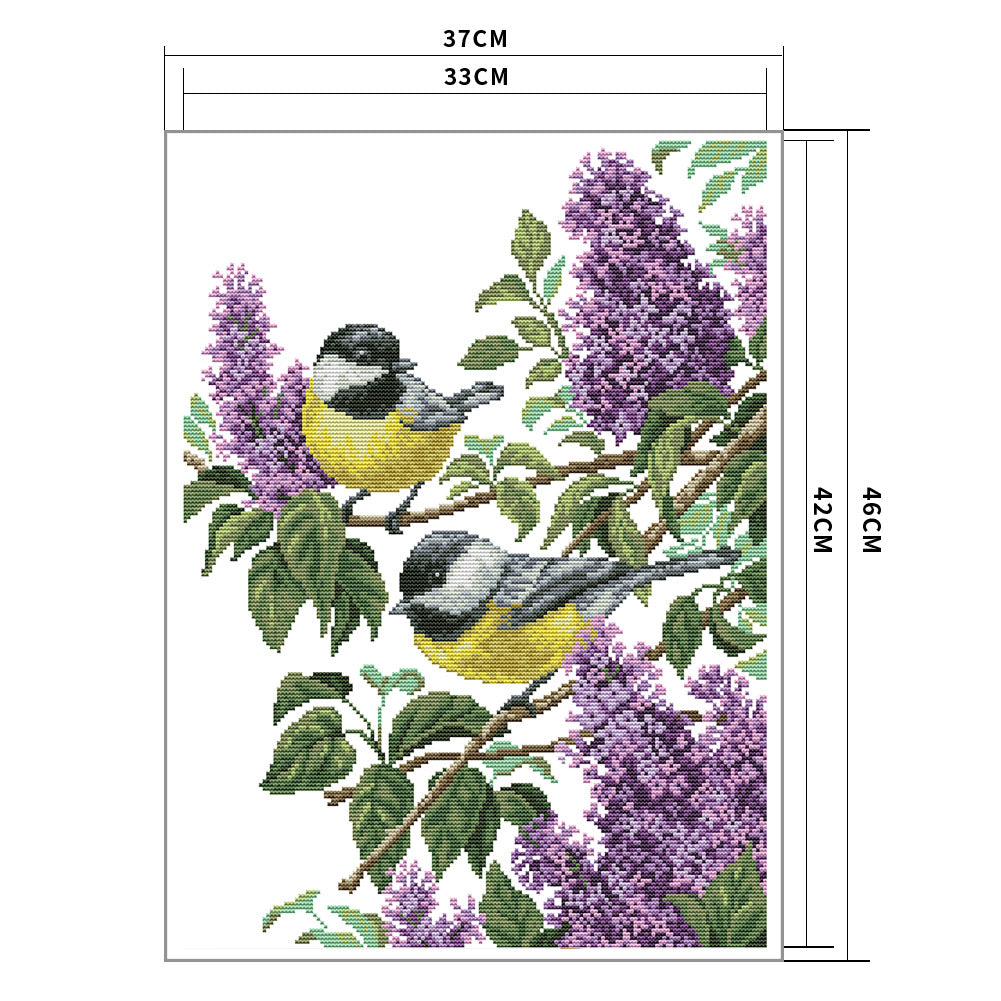 Birds- 14CT Stamped Cross Stitch 46*37CM