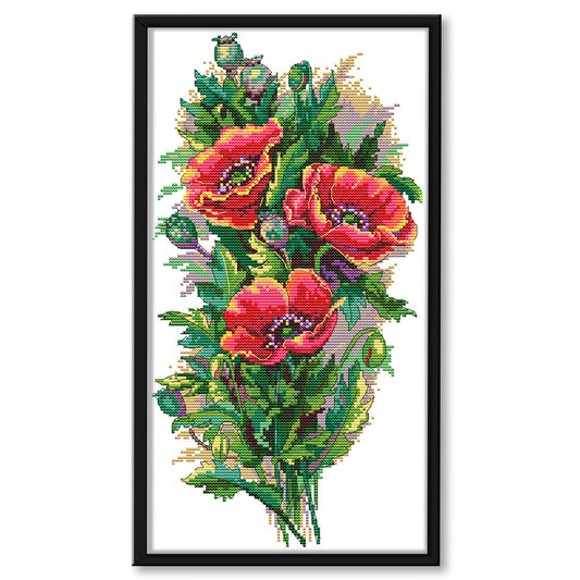 Bouquet Hanger - 14CT Stamped Cross Stitch 41*22CM