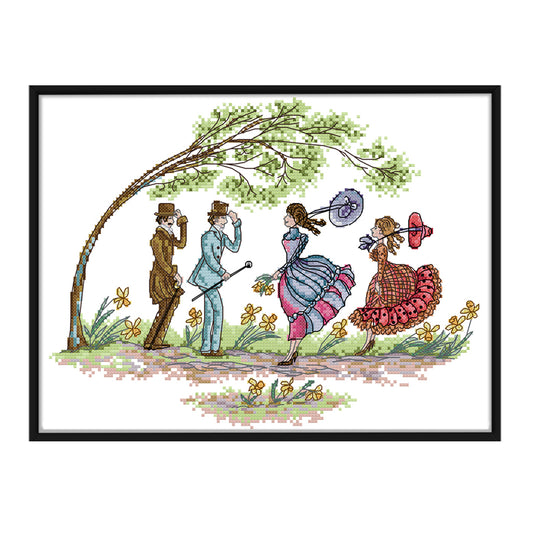 Scenery - 14CT Stamped Cross Stitch 35*28CM