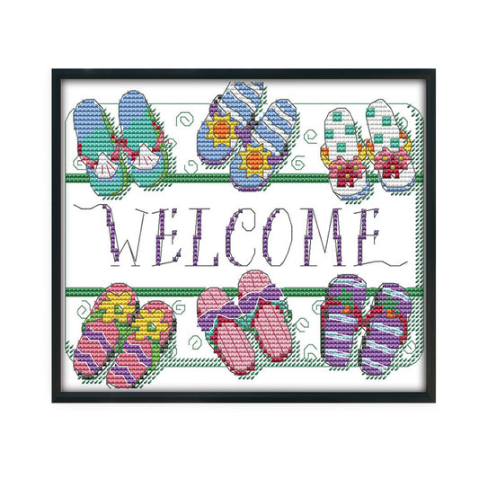 Welcome - 14CT Stamped Cross Stitch 21*18CM