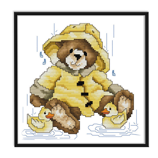Bear- 14CT Stamped Cross Stitch 21*21CM