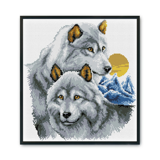 Wolves- 11CT Stamped Cross Stitch 39*42CM