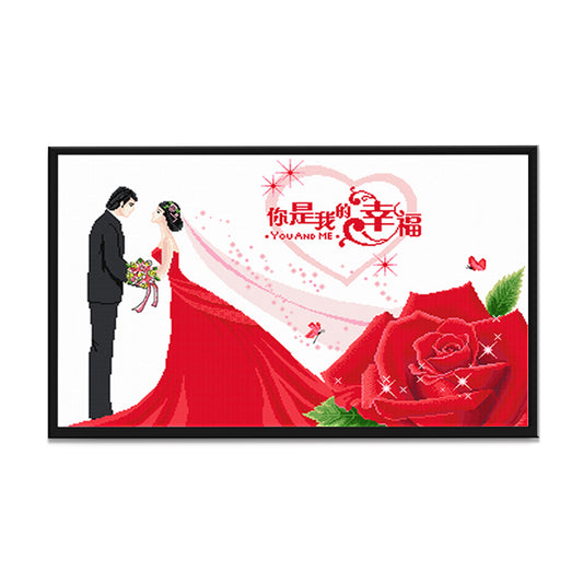 Bride Groom - 11CT Stamped Cross Stitch 88*57CM