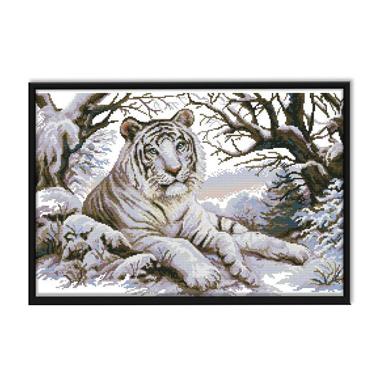 Tiger - 14CT Stamped Cross Stitch 51 *36CM