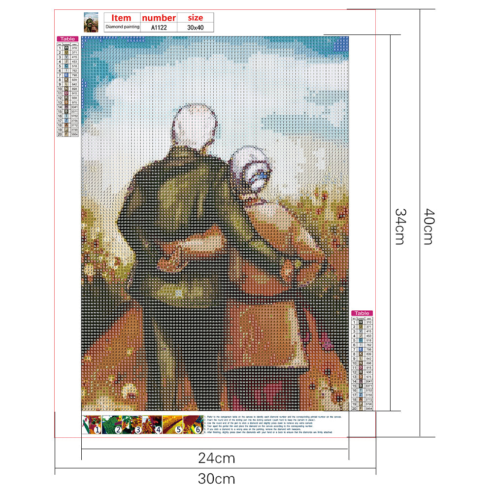 Grandparents - Full Round Drill Diamond Painting 30*40CM