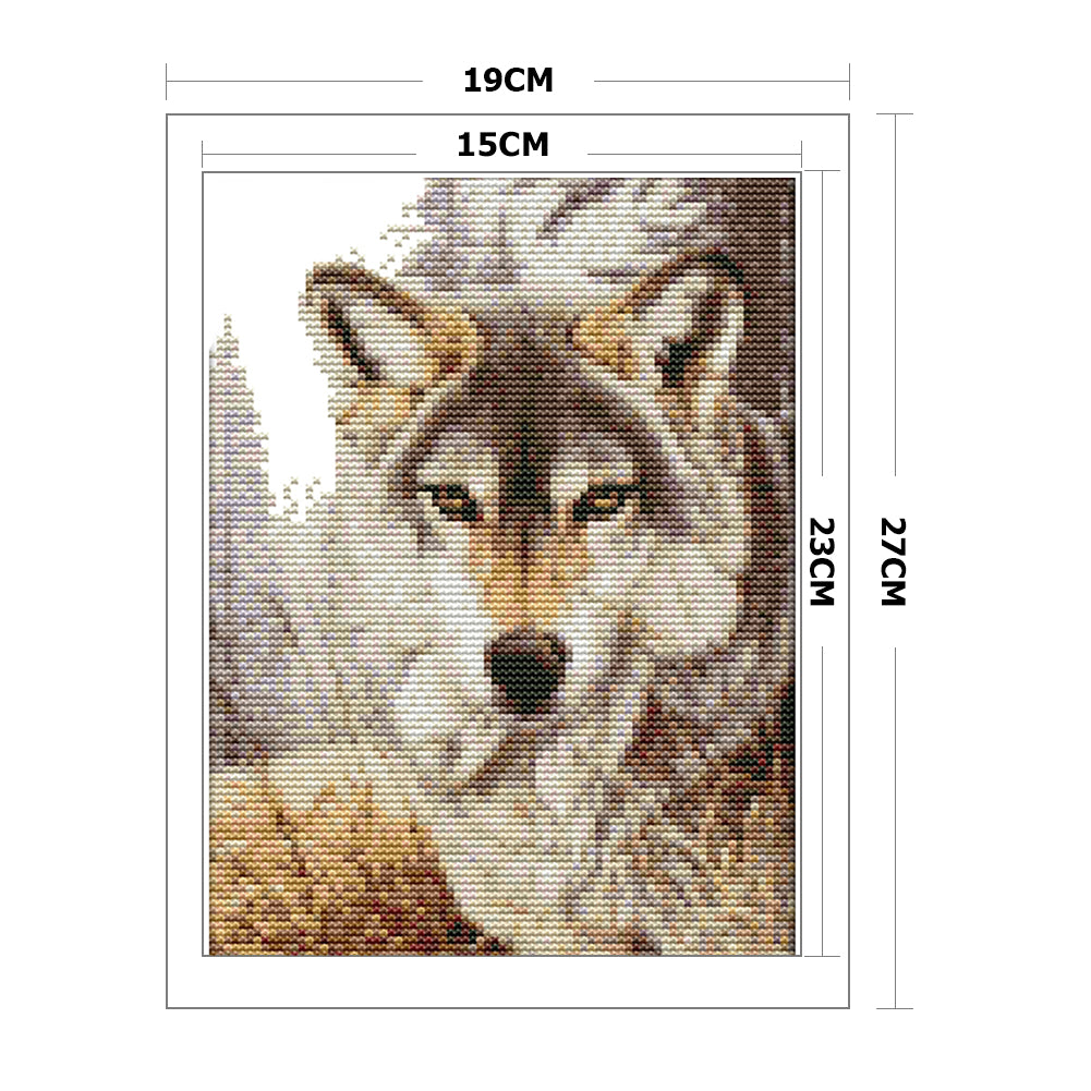Wolf Spirit - 14CT Stamped Cross Stitch 19 *27CM