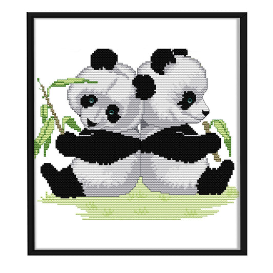Panda- 14CT Stamped Cross Stitch 30 *27CM