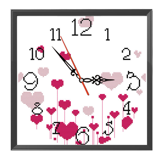 Clock - 14CT Stamped Cross Stitch 27*27CM