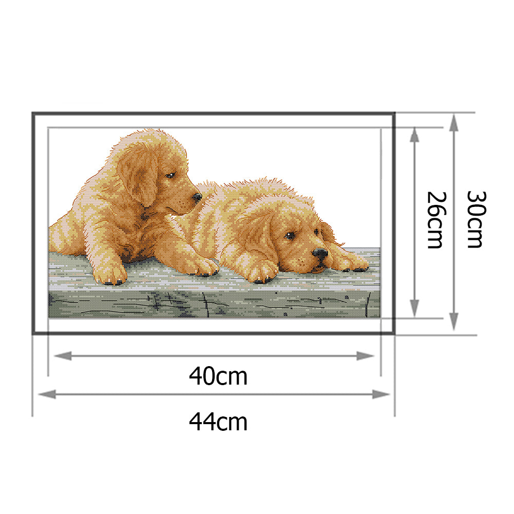 Brother- 14CT Stamped Cross Stitch 44*30CM