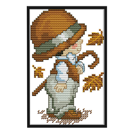 Four Seasons - 14CT Stamped Cross Stitch 13x17CM