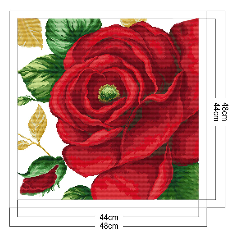 Rose- 14CT Stamped Cross Stitch 48*48CM