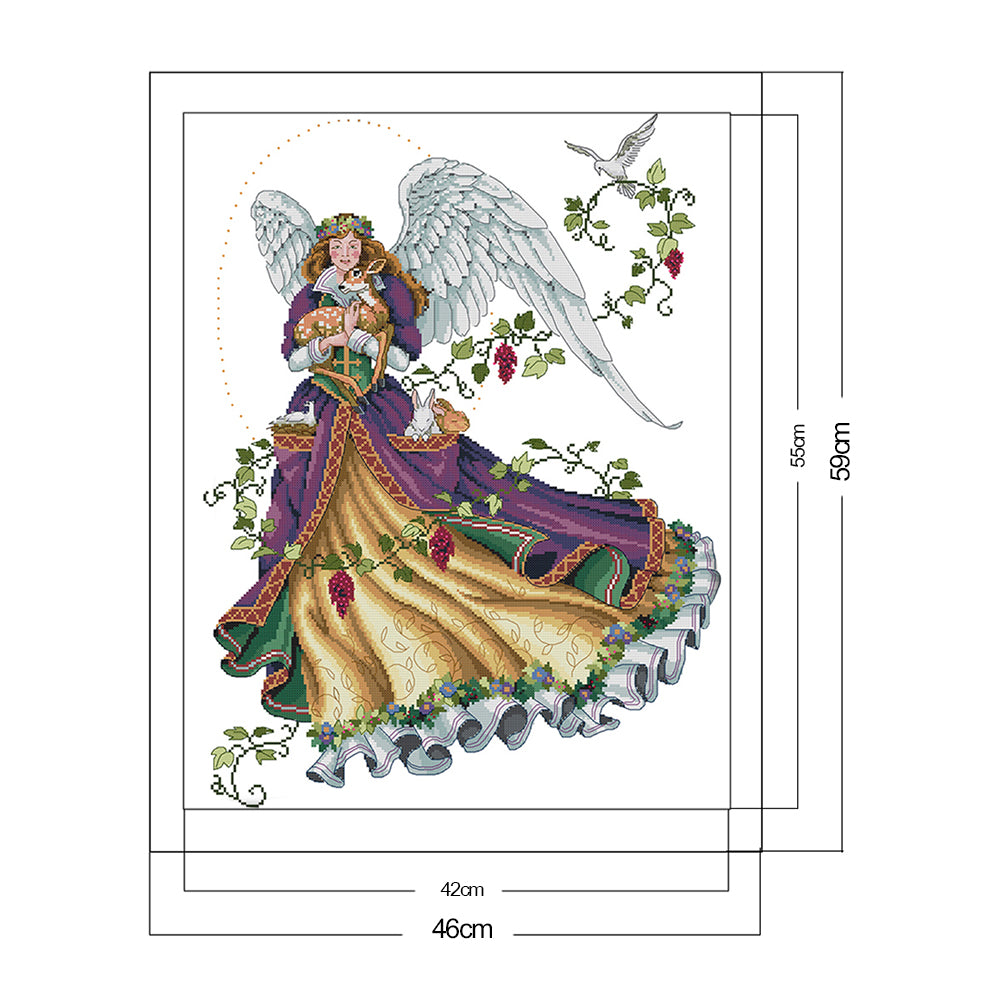 Angel - 14CT Stamped Cross Stitch 46x59CM