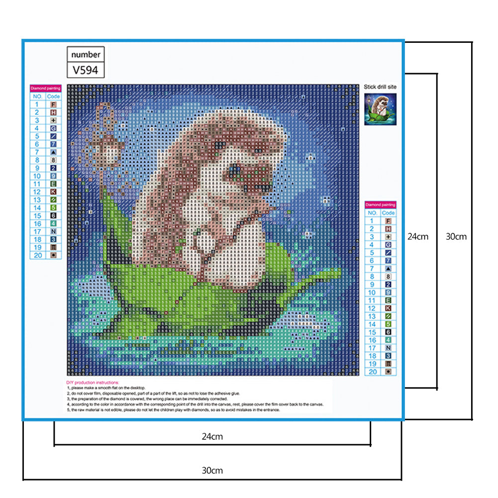 Hedgehog - Full Round Drill Diamond Painting 30*30CM