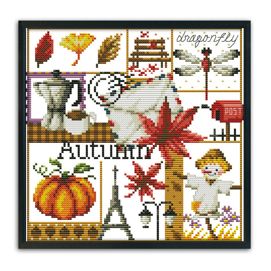 Autumn - 14CT Stamped Cross Stitch 27*26CM
