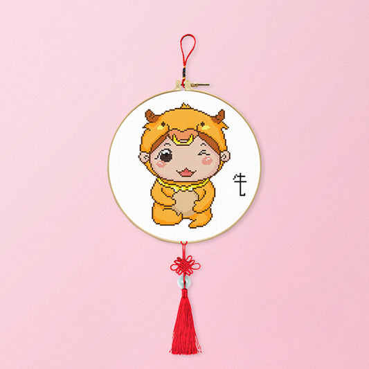 Cow - 11CT Stamped Cross Stitch 37*37CM