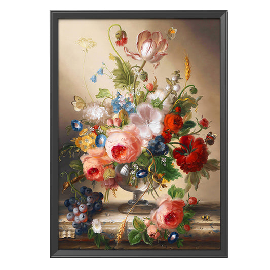 Flowers Rose - 11CT Stamped Cross Stitch 52*63CM