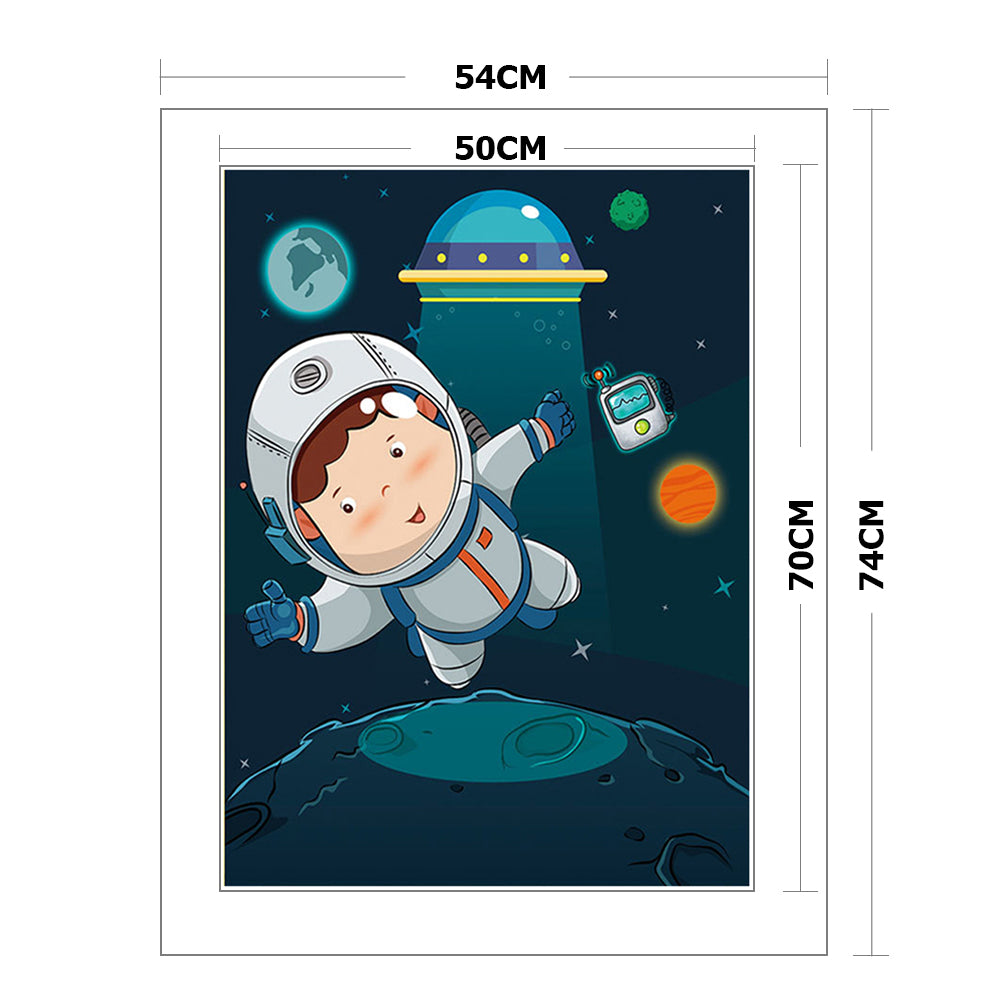 Astronaut - 11CT Stamped Cross Stitch 52*74CM