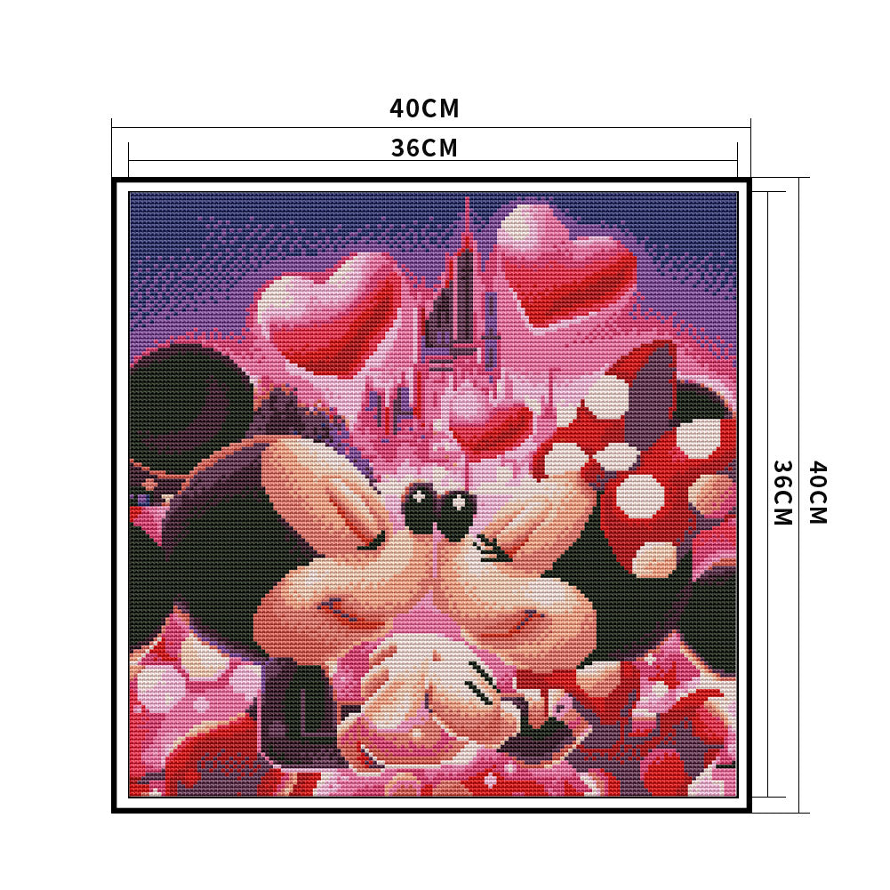 Mouse - 11CT Stamped Cross Stitch 40x40CM