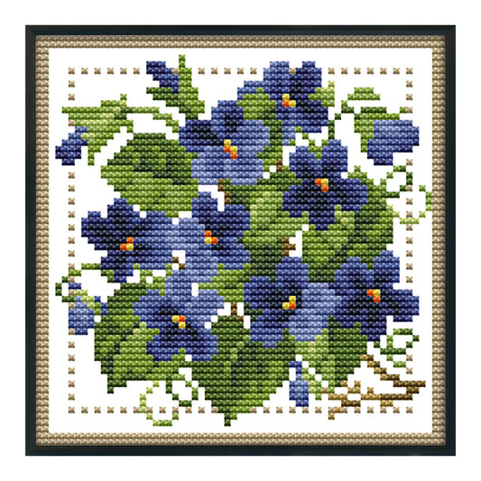 Flower - 11CT Stamped Cross Stitch 21*21CM