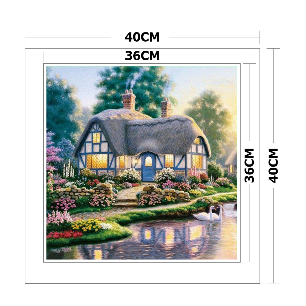 Light House - 11CT Stamped Cross Stitch 40*40CM