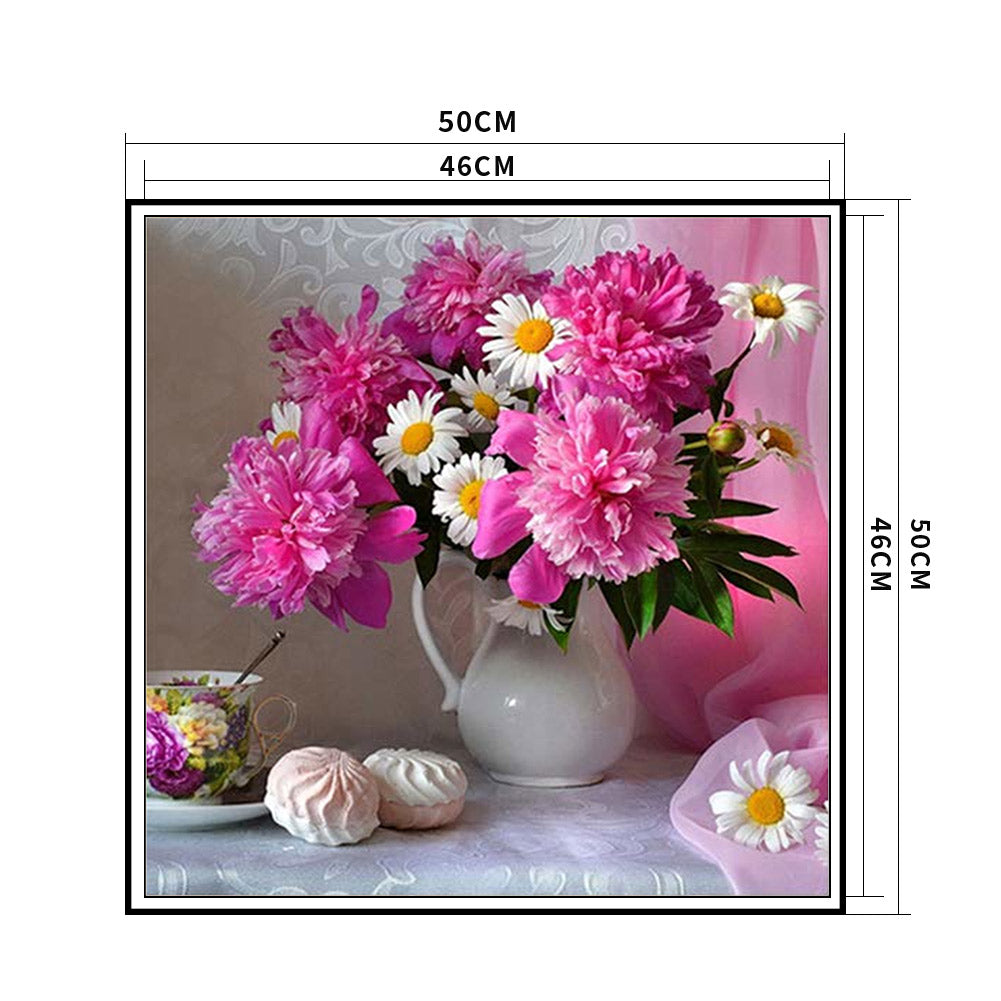 Flower - 11CT Stamped Cross Stitch 50*50CM