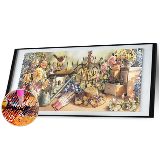 Garden - Full Round Drill Diamond Painting 85*35CM