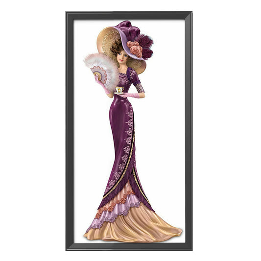 Noblewoman - 14CT Stamped Cross Stitch 36*66CM