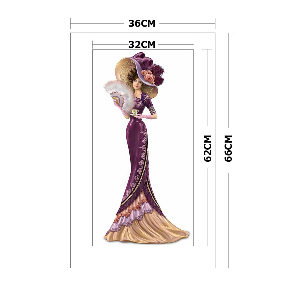 Noblewoman - 14CT Stamped Cross Stitch 36*66CM