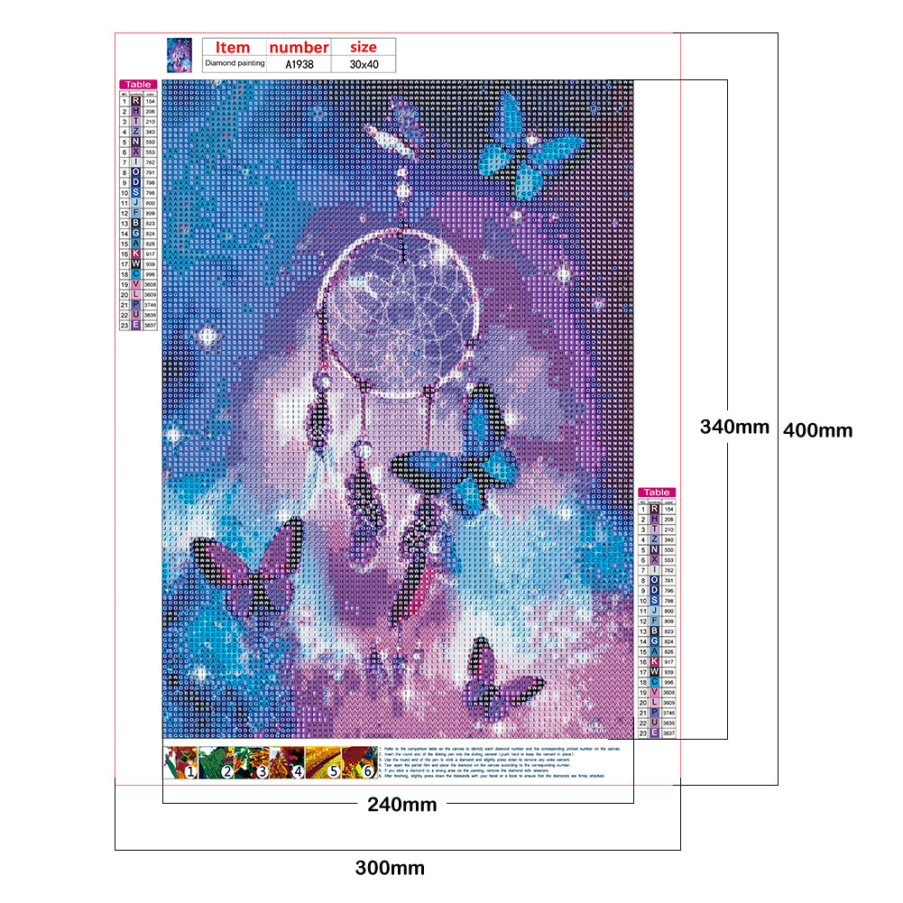 Dreamcatcher - Full Round Drill Diamond Painting 30*40CM