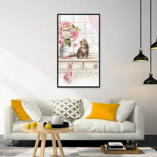 Cat - 11CT Stamped Cross Stitch 35*20CM