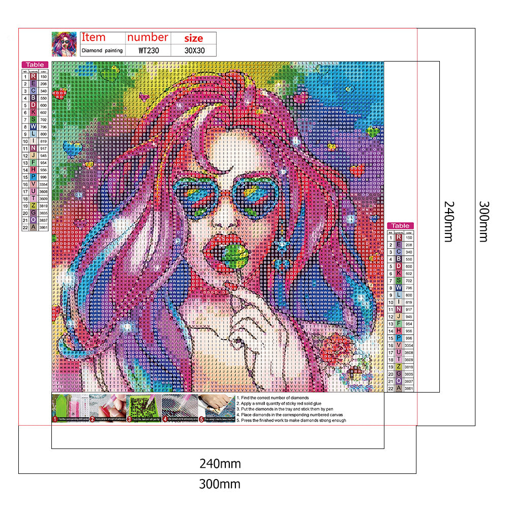 Woman - Full Round Drill Diamond Painting 30*30CM