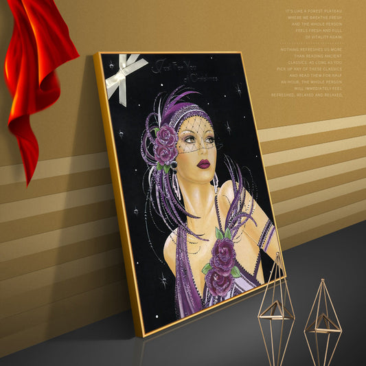 Woman - Full Round Drill Diamond Painting 30*40CM