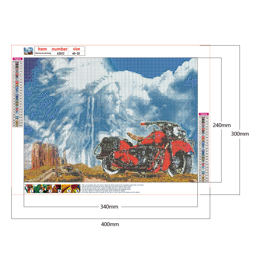 Motorcycle - Full Round Drill Diamond Painting 40*30CM