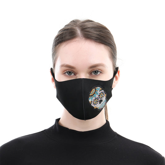 DIY Part Drill Diamond Painting Face Mask Kit Artwork Craft (AA461 Skull)
