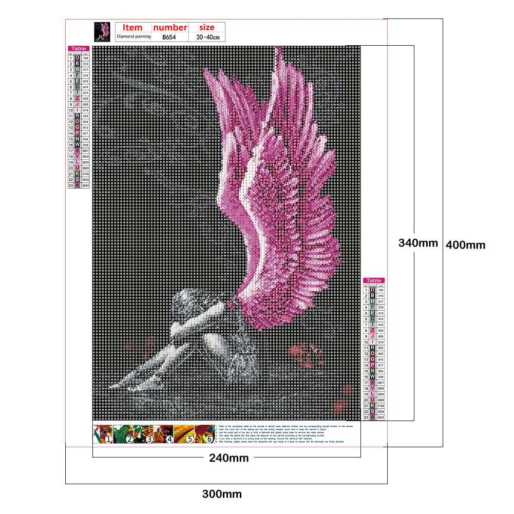 Angel Wings - Full Round Drill Diamond Painting 30*40CM