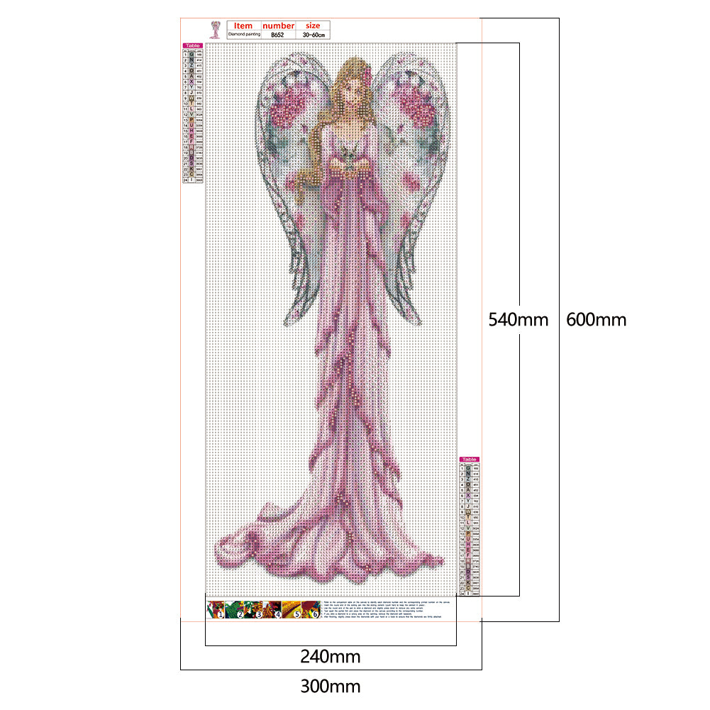 Angel - Full Round Drill Diamond Painting 30*60CM