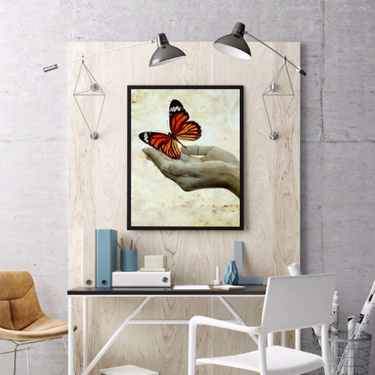 Hand Butterfly - Full Square Drill Diamond Painting 40*50CM