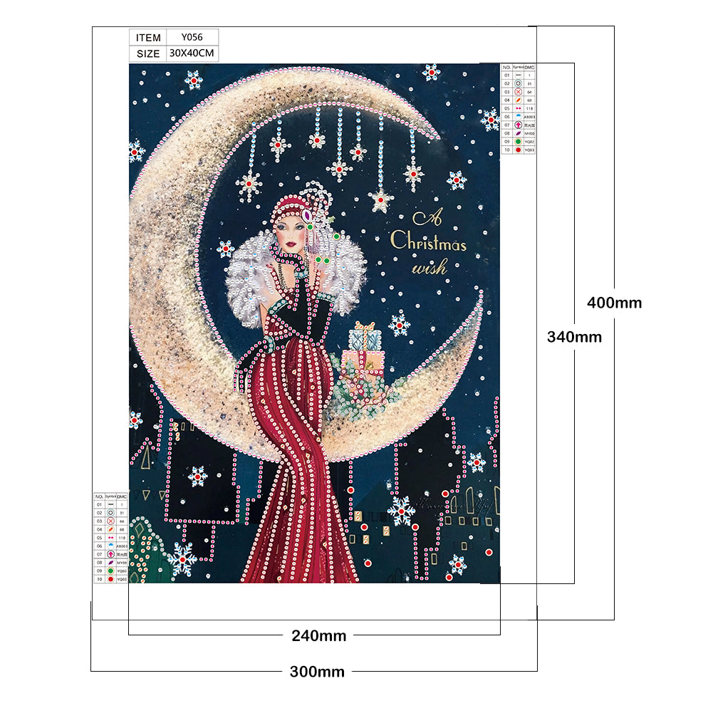 Lady - Special Shaped Drill Diamond Paintng 30*40CM