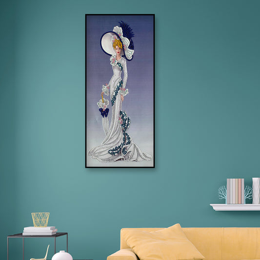 Dress Lady - Special Shaped Drill Diamond Paintng 30*60CM