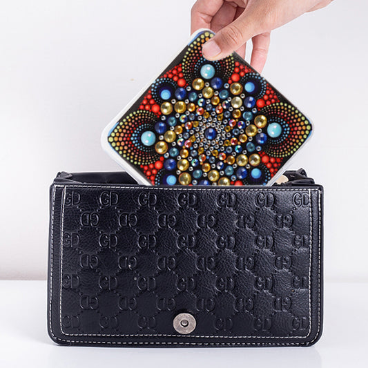 Diamond Painting Craft Mask Storage Box Decorative Case (WX007 Red Disk)