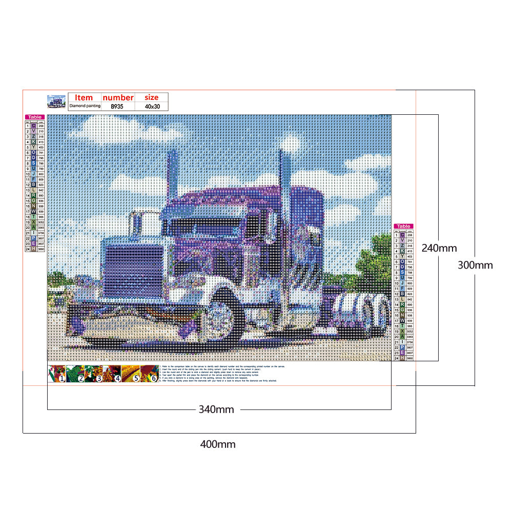 Vehicle Farm - Full Round Drill Diamond Painting 40*30CM