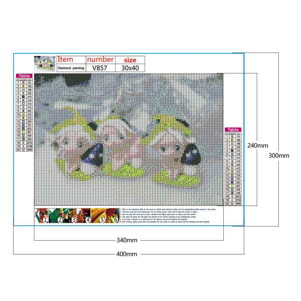 Cartoon Dolls - Full Round Drill Diamond Painting 40*30CM