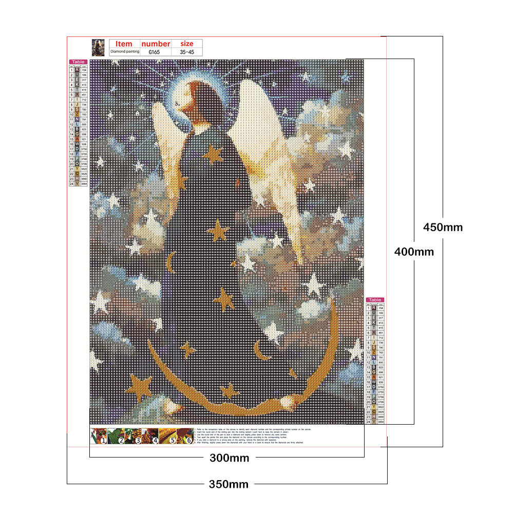 Star Angel - Full Round Drill Diamond Painting 35*45CM