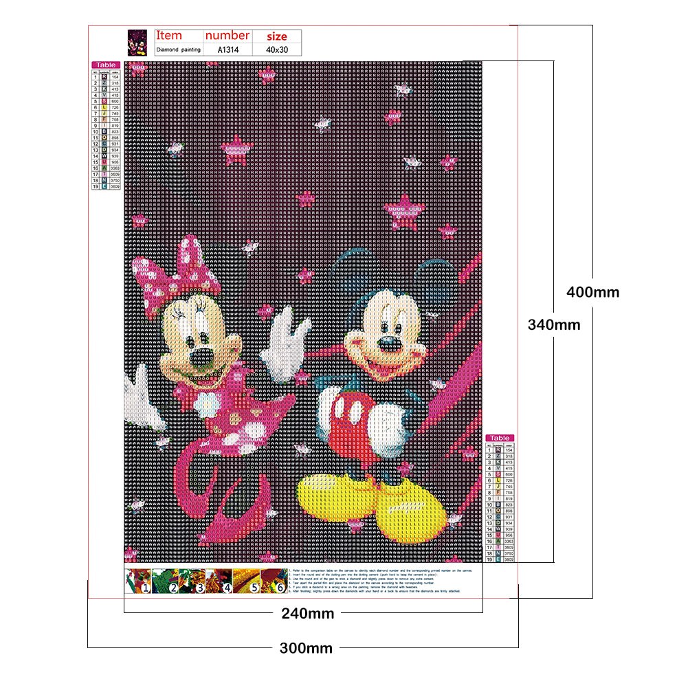 Cartoon Mouse - Full Round Drill Diamond Painting 30*40CM